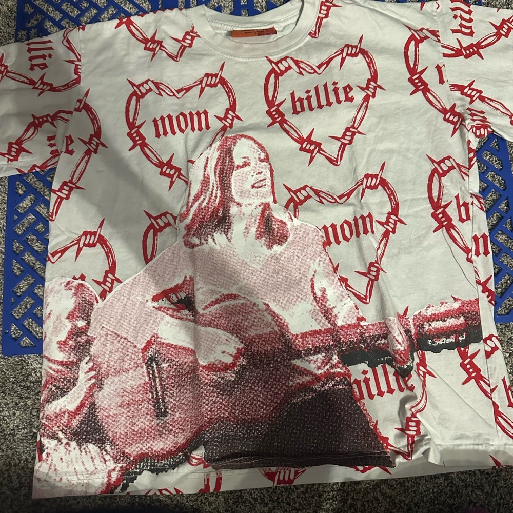 Billie Eilish Mothers Day Shirt - Red & White